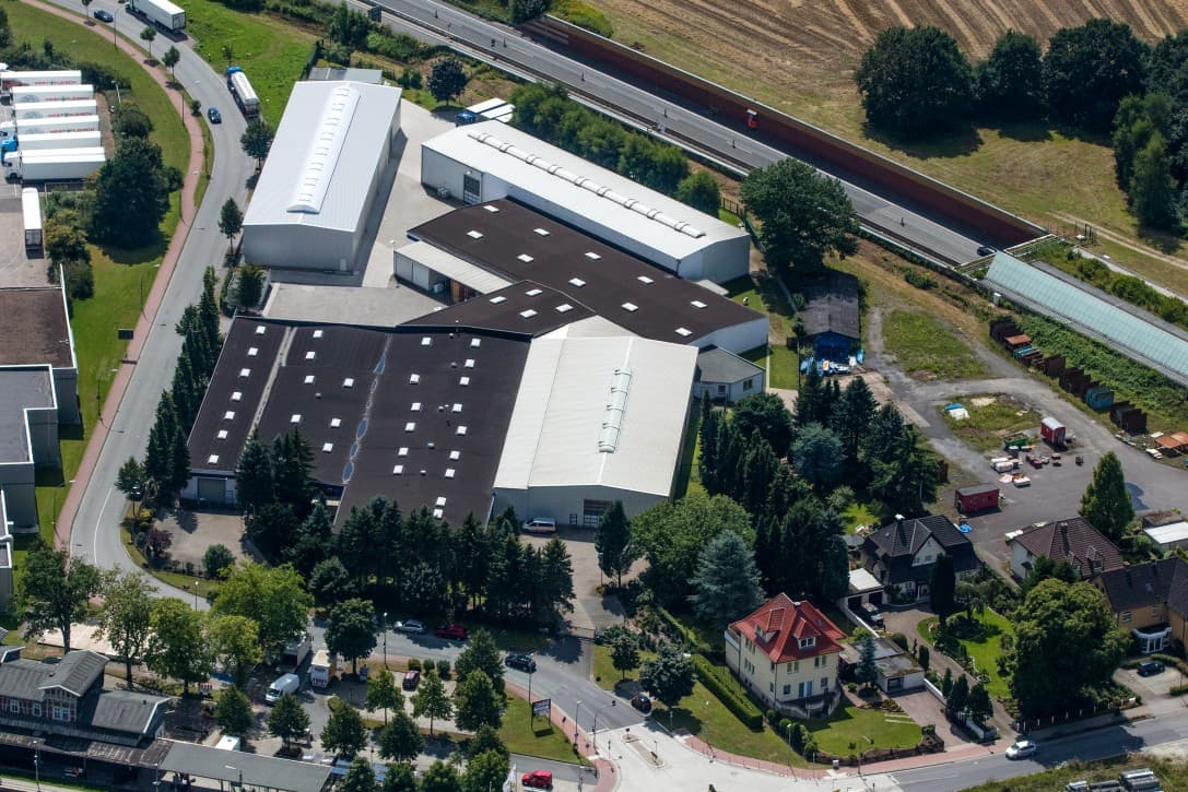 Luftbild des Werks Am Bahnhof in Dissen